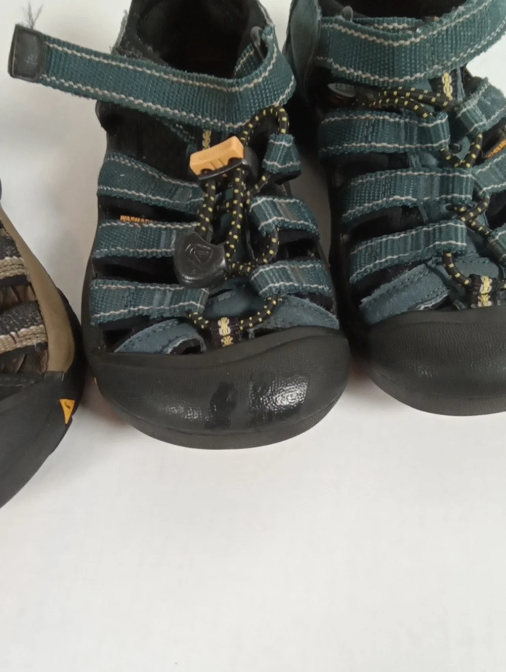 Keens Two Pairs Water Shoes Hiking Outdoors Kids Size 12 Blue N Brown